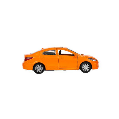 Machine en métal HYUNDAI SOLARIS, 12 cm, double, bagage, acier, orangé, cor. Parc technologique dans le cor.2*36шт