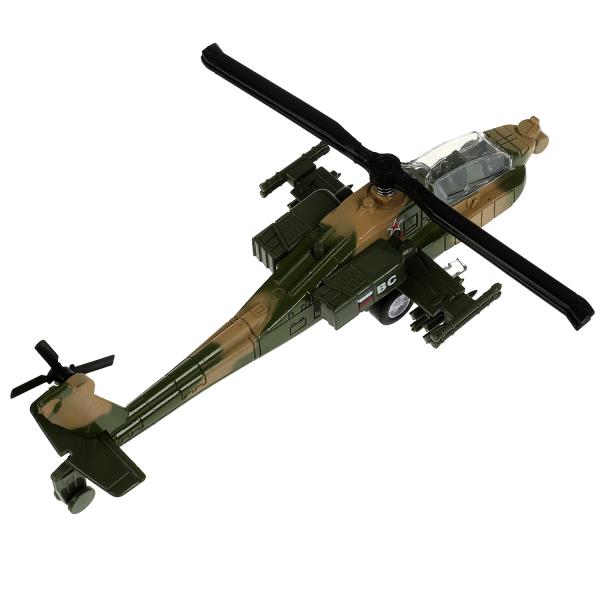 Модель металл светзвук ВЕРТОЛЕТ 19,5 см, подв.дет., инерц., кор. Технопарк в кор.2*48шт