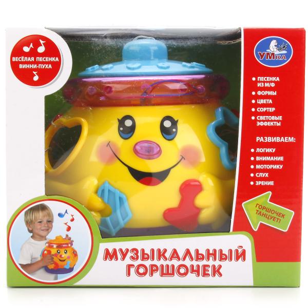 ИГРУШКА ОБУЧАЮЩАЯ "УМКА" "МУЗЫКАЛЬНЫЙ ГОРШОЧЕК" СВЕТ+ЗВУК 2056C В РУСС. КОР. 17*15*15СМ в кор.2*24шт