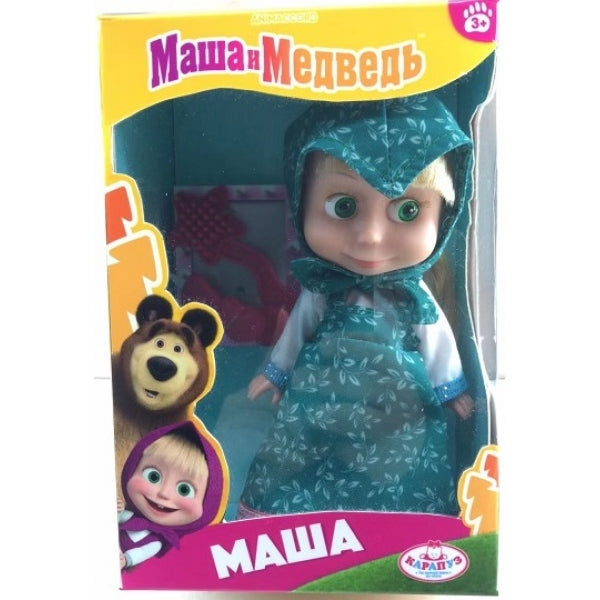 Кукла Маша и Медведь маша 15см, без звука, акс, кор КАРАПУЗ в кор.30шт