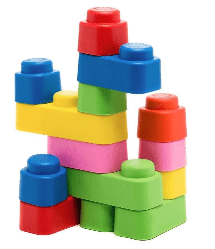 01584 ЦАРСТВО 188023 МЯГКИЕ КИРПИЧИКИ. КОНСТРУКТОР ИЗ МЯГКОГО МАТЕРИАЛА ДЛЯ САМЫХ МАЛЕНЬКИХ. 14 ДЕ