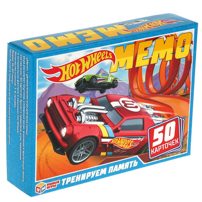 Хот вилс.Карточная игра Мемо. 50 cartes 65x95mm. Taille: 125x170x40mm. Умные игры в кор.50шт