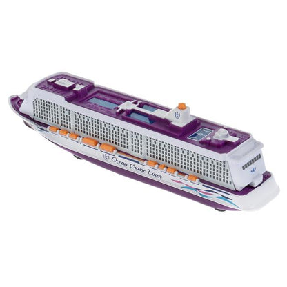 Модель круизный металлический лайнер 20 см, свет и звук инерц., в кор. Технопарк в кор.2*24шт