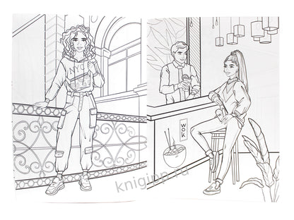 РАСКРАСКА С БРАСЛЕТИКАМИ. МОДНИЦЫ