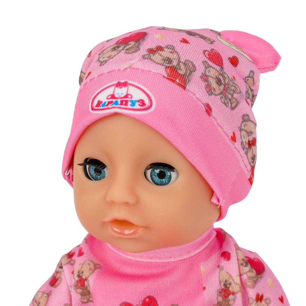 Пупс озвучивает 20см, пьет, пишет, закр. глазки, 3акс КАРАПУЗ в кор.24шт