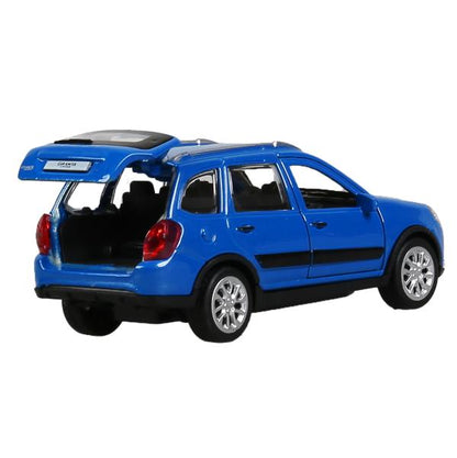 Машина металл "lada Granta Cross 2019" 12см, откр.двери, инерц., синий в кор. Технопарк в кор.2*36шт