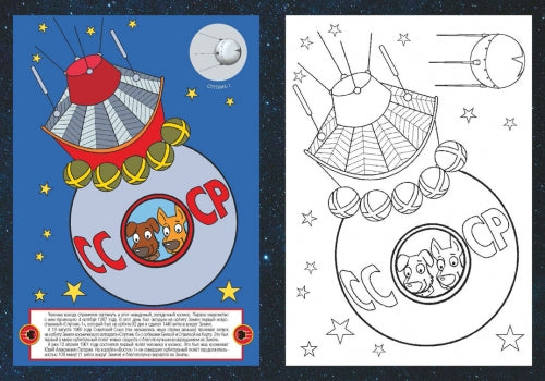 Космос. Раскраска с многоразовыми НАКЛЕЙКАМИ