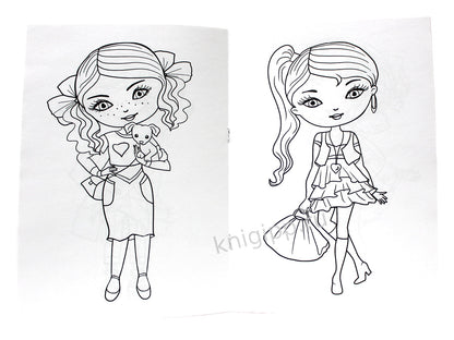 РАСКРАСКА А4 эконом. СТИЛЬНЫЕ ДЕВЧОНКИ