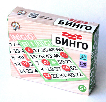 Игра настольная "Бинго" (карт.фишки) в кор.22шт
