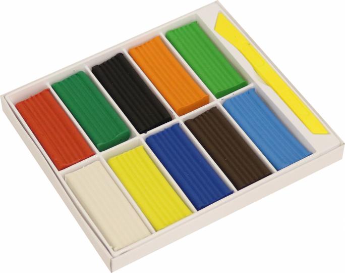 Пластилин Каляка-Маляка для детского творчества 10 цв. 150 г со стеком 3+