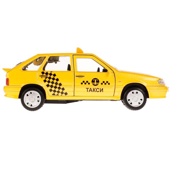 Машина металл LADA -2114 "САМАРА" ТАКСИ, 12 см, двери, сумка, инерц., кор. Технопарк в кор.2*36шт