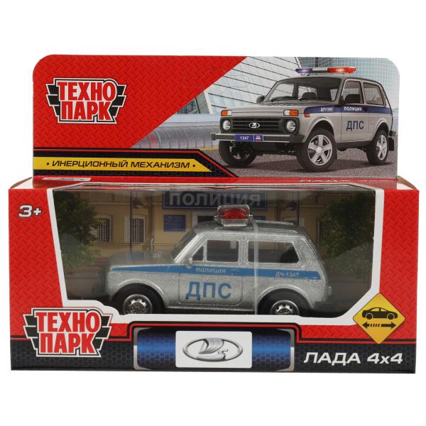 Машина металл LADA POLIZY 10 см, инерция, кор. Технопарк в кор.2*96шт
