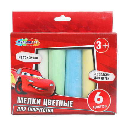 Мелки асфальтовые, 6 шт ГОНКИ МУЛЬТИ АРТ в кор.48наб