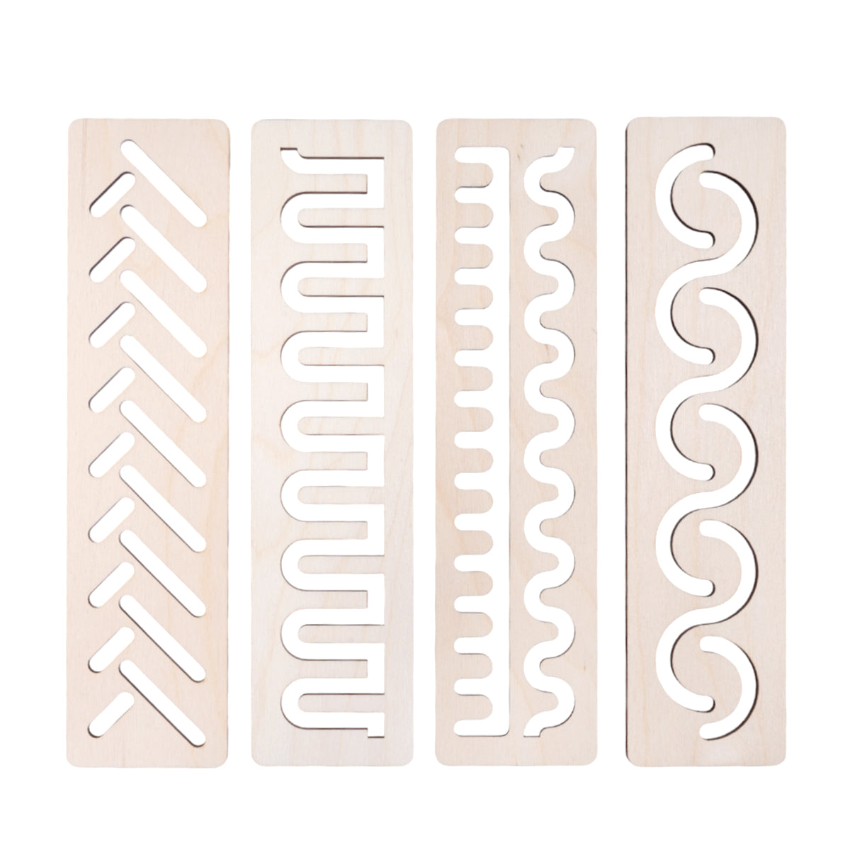 Игра развивающая деревянная "Магические линейки" (трафареты)