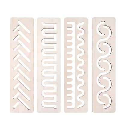 Игра развивающая деревянная "Магические линейки" (трафареты)