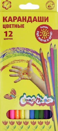 Набор цветн.каранд Каляка-Маляка 12 цв. шестигранные с заточкой 3+