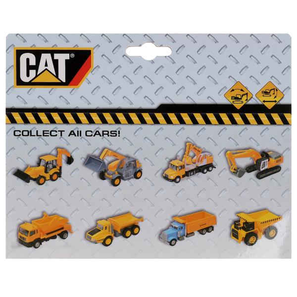 Modèle métallique ЭКСКАВАТОР licence chat 14 cm, подв. дет (ковш и корпус) - в кор.2*72шт