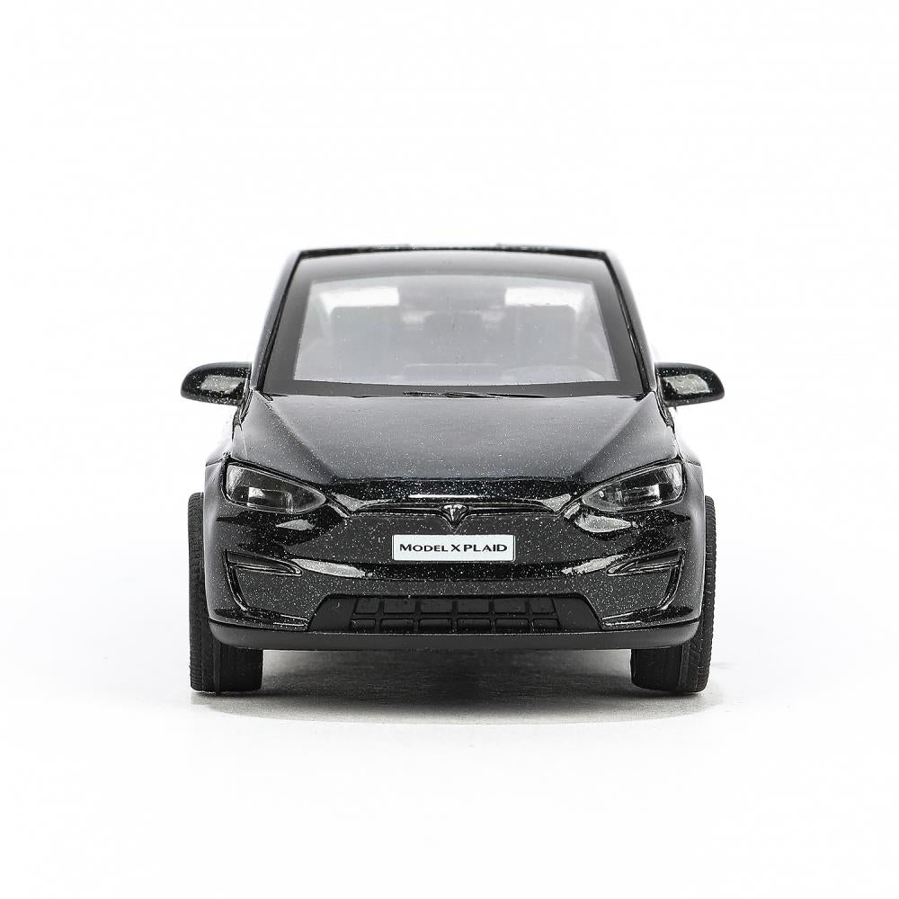 MODELX-12-BK Машина металл tesla model x plaid 12 см, двери, черн, кор. Технопарк в кор.2*36шт