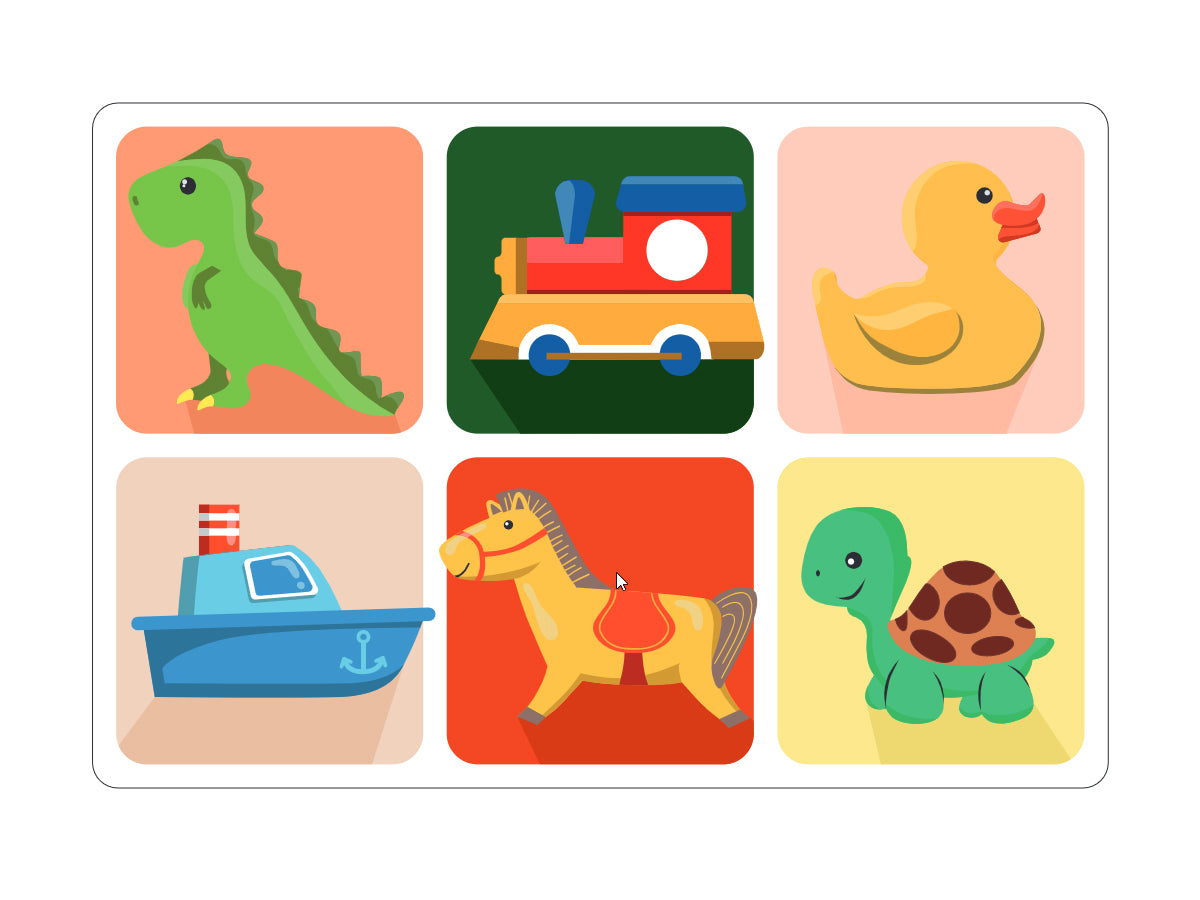 Лото "Тактильное" Детские игрушки (36 деревянных фишек)