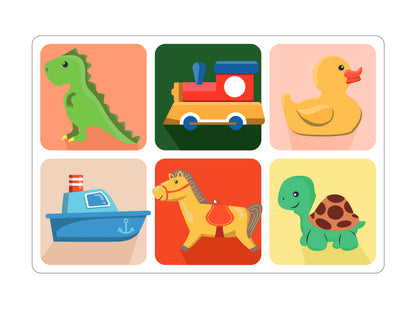 Лото "Тактильное" Детские игрушки (36 деревянных фишек)