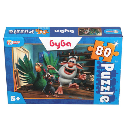 Буба. Пазлы классические в коробке. Пазл 80 деталей. Умные игры в уп.16шт в кор.8уп