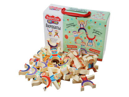 Jeux de jouets pour bébés, série "Акробаты", 24 pièces