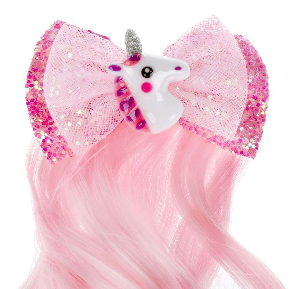 Les accessoires pour/devotchek ЭНЧЕНТИМАЛС прядь волос на заколке (фуксия) в пак. МИЛАЯ ЛЕДИ уп-10шт в кор50уп