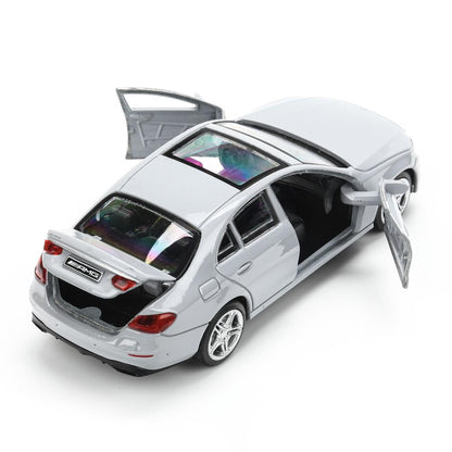 Машина металл MERCEDES-BENZ e-class amg 12см, дв,баг,ин,серебряный, кор. Технопарк в кор.2*36шт