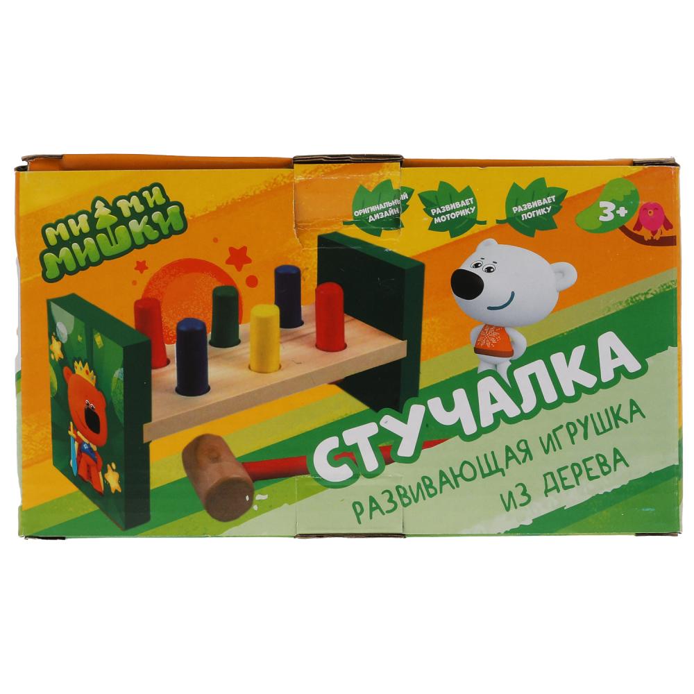 Игрушка деревянная Ми-ми-мишки стучалка 6 цилиндров Буратино в кор.60шт