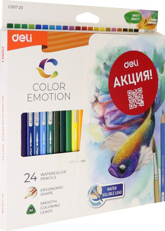 Карандаши акв. 24цв Color Emotion липа,EC00720/A