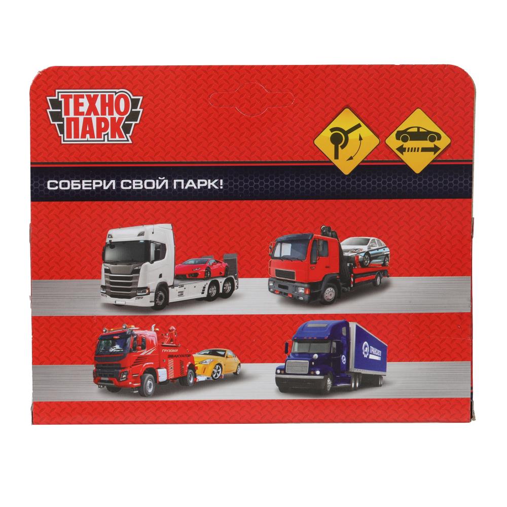 Машина металл ЭВАКУАТОР эвакуатор 12см с машинкой 7см, инерционный подвижный КРАН Технопарк в кор.2*144шт