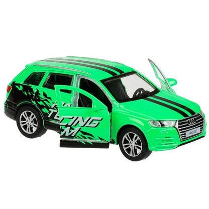 Машина металл AUDI Q7 SPORT длина 12 см, дверь, багажник, инер, зеленый, кор. Технопарк в кор.2*36шт