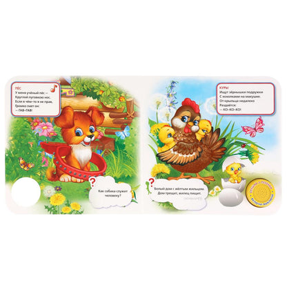 Домашние животные, ран. развитие. Степанов В.А. (1 кн. 3 песенки) 180х180мм 8 стр Умка в кор.24шт
