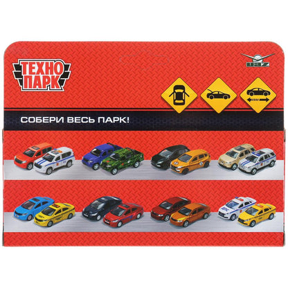 Машина металл "uaz pickup полиция" 12см, открыв. двери, инерц, белый в кор. Технопарк в кор.2*36шт