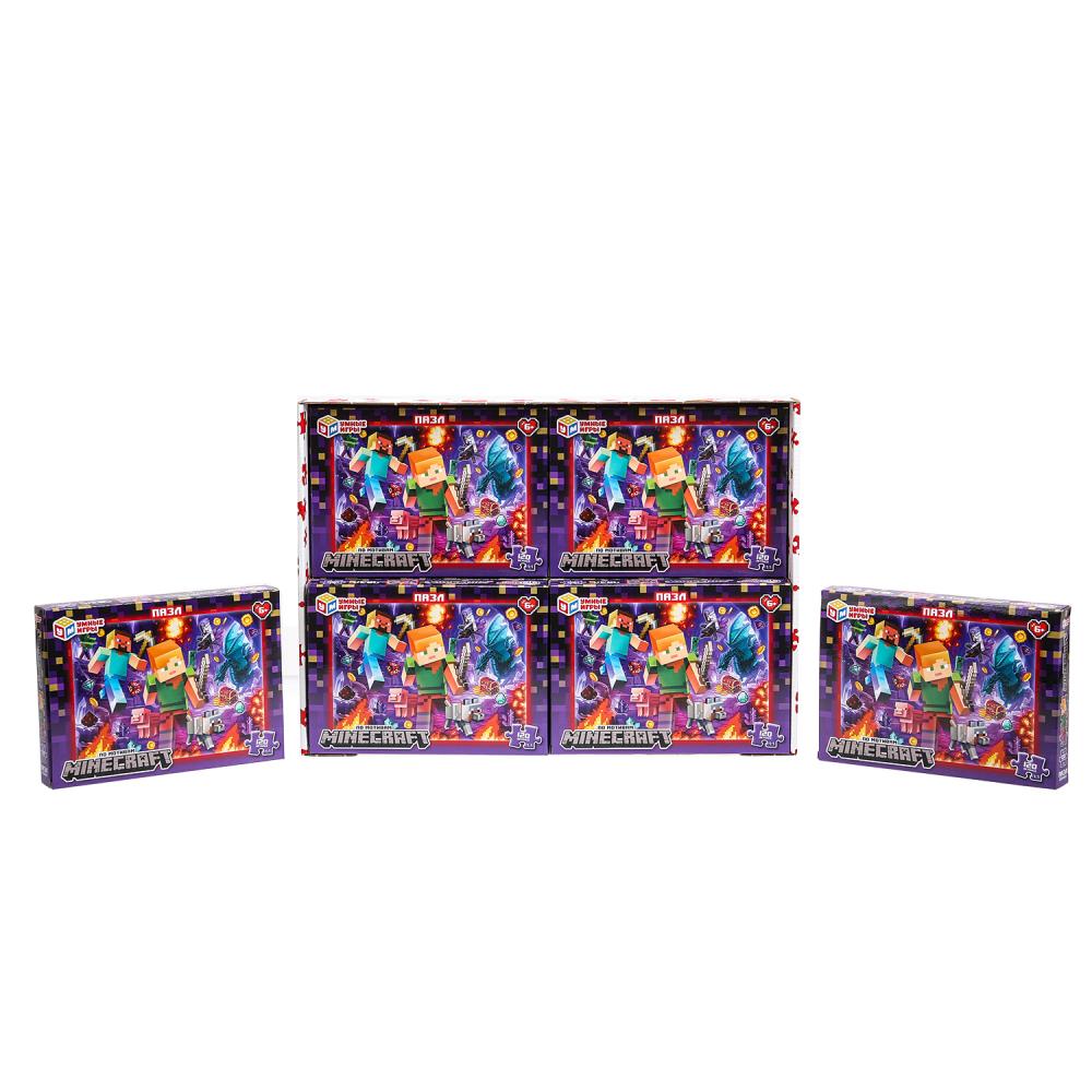 Pour motiver Minecraft. Пазлы в коробке 120 détails. 180х130х25 mm. Умные игры в уп.8шт в кор.8уп