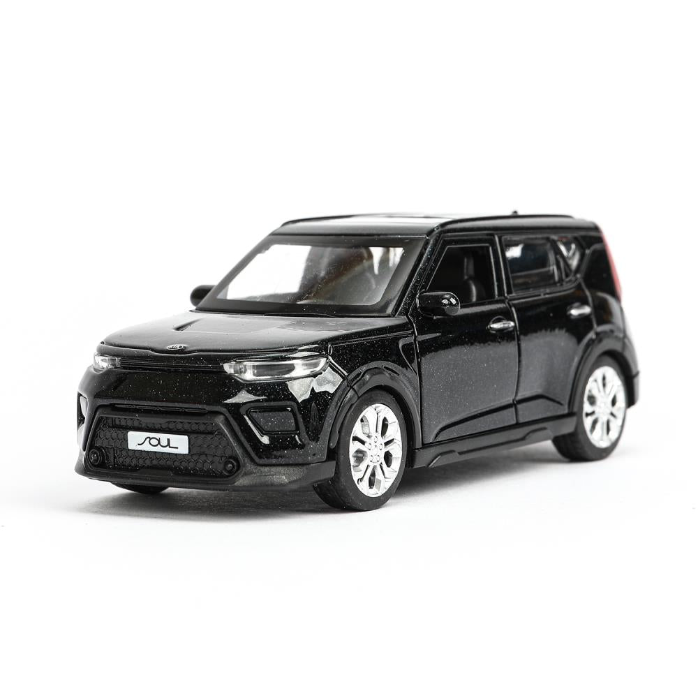 Машина металл KIA soul длина 12 см, double, багаж., инерц, черный, кор. Parc technologique dans le cor.2*36шт