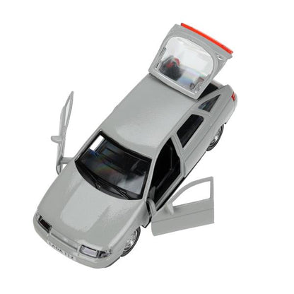 Машина металл ваз-2112 12 см, двери, багаж, светло-коричневый, кор. Технопарк в кор.2*36шт