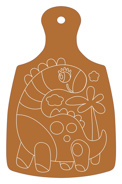 Набор для творчества Роспись по дереву "Динозавр" (разделочная доска, большой конверт)