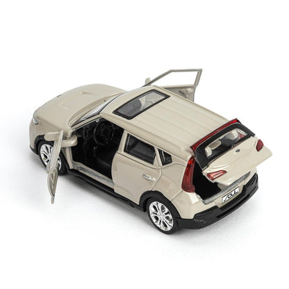 Машина металл KIA soul длина 12 см, двери, багаж., инерц, золотистый, кор. Parc technologique dans le cor.2*36шт