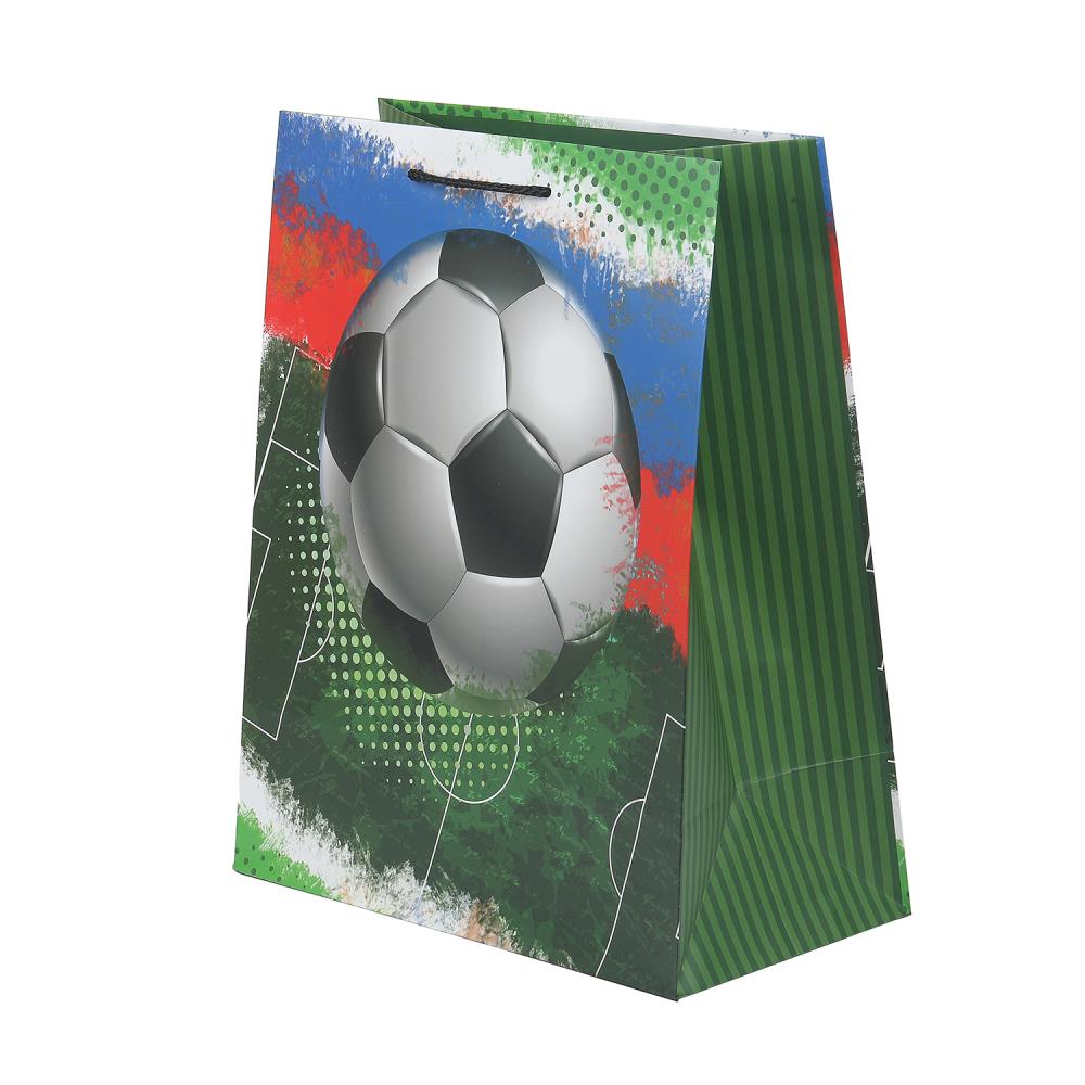 Пакет подарочный МАТОВЫЙ l,футбол,140 гр/м2 ЧУДО ПРАЗДНИК в кор.10*12шт