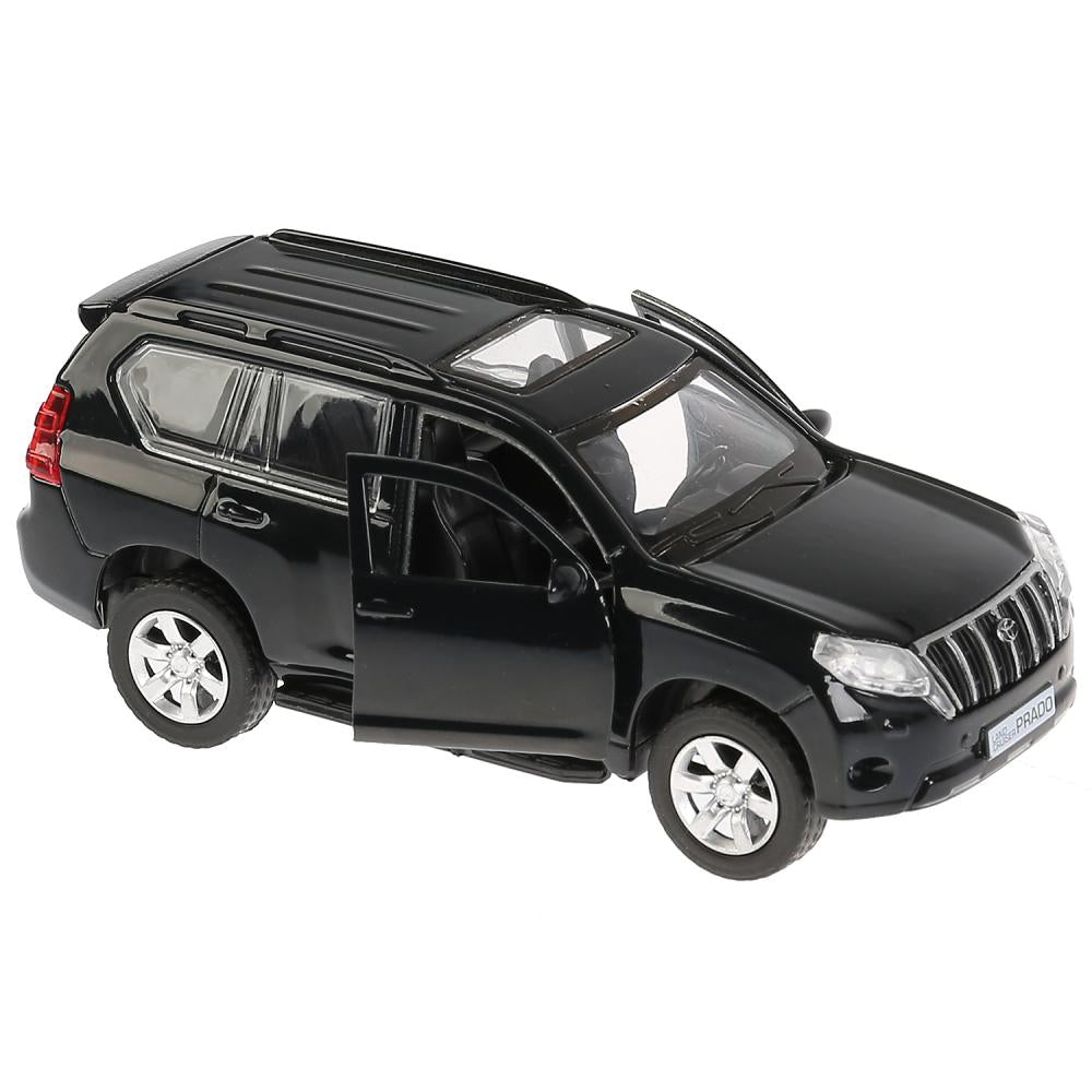 Machine en métal "TOYOTA PRADO", d'une longueur de 12 cm, ouverte. двери, инерц, ЧЁРНЫЙ в кор. Parc technologique dans le cor.2*36шт