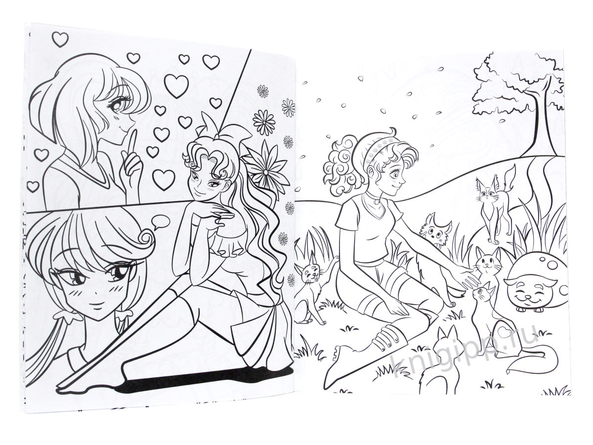 РАСКРАСКА АНИМЕ. МОЭ-ПЕРСОНАЖИ