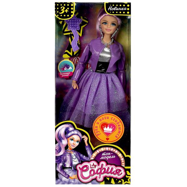 Кукла 29 см София , руки и ноги сгиб, ресницы, акс, кор КАРАПУЗ в кор.24шт