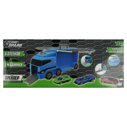 Tracteur avec catapulte, 3 machines, cor.29,8*12*8,3 cm, ТЕХНОДРАЙВ dans cor.2*36шт