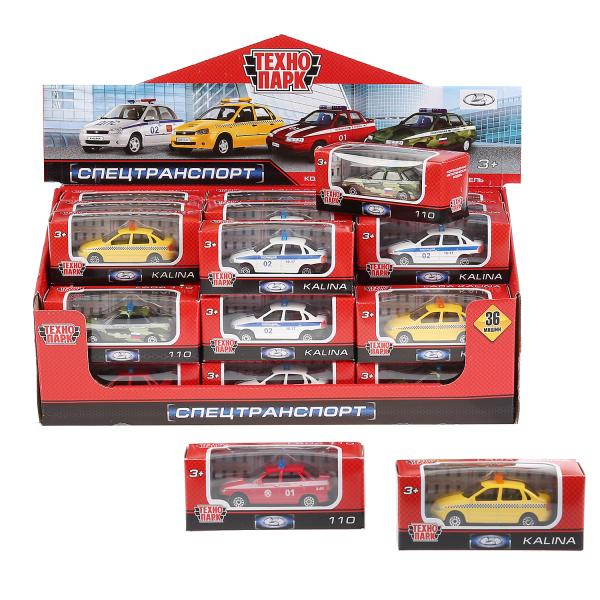 Машина металл LADA СПЕЦТЕХНИКА, 7,5 см, в ассорт., кор., Технопарк уп-18шт в кор.2*8уп