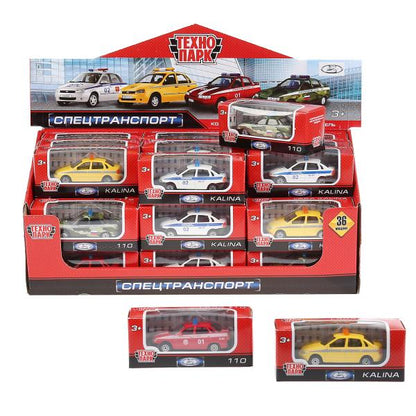 Машина металл LADA СПЕЦТЕХНИКА, 7,5 см, в ассорт., кор., Технопарк уп-18шт в кор.2*8уп