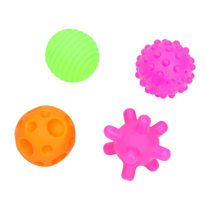 MAL-79178-B01 Развивающие мячики для купания Малышарики 4 шт. в кор. КАПИТОШКА в кор.2*60наб