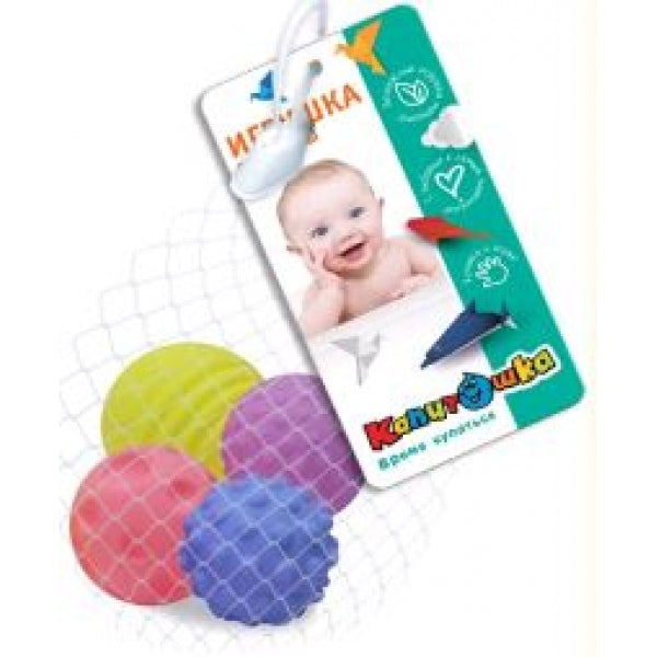 Игрушки для ванной в сетке КАПИТОШКА в кор.2*60шт