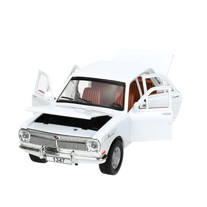 ГАЗ 2401 свет-звук 19,7 см, дв, кепка, баг, ин, белый Технопарк в кор.2*24шт