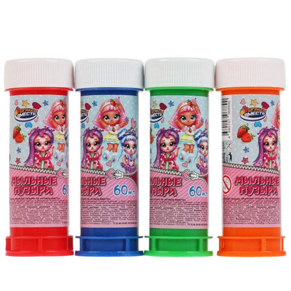 Мыльные пузыри куклы-модницы 60мл ИГРАЕМ ВМЕСТЕ уп-36шт в кор.6уп